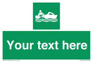 Custom sign safe condition Rescue boat